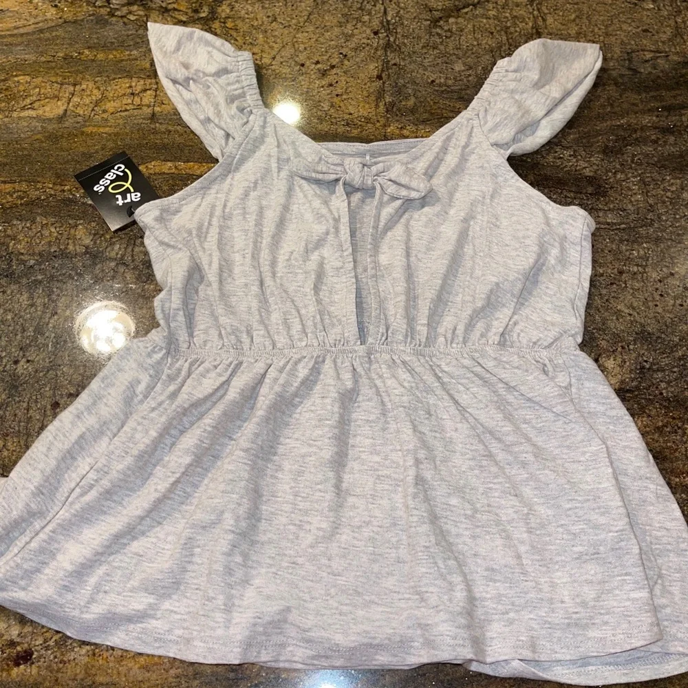 Girls’ Tie-Back Peplum‎ Tank Top